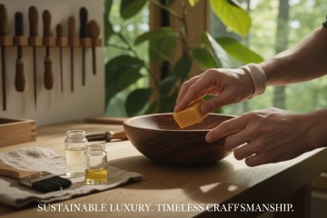 The Art of Surface Finishing: Elevating Sustainable Home Decor with Mineral Oil, Beeswax, or Lacquer